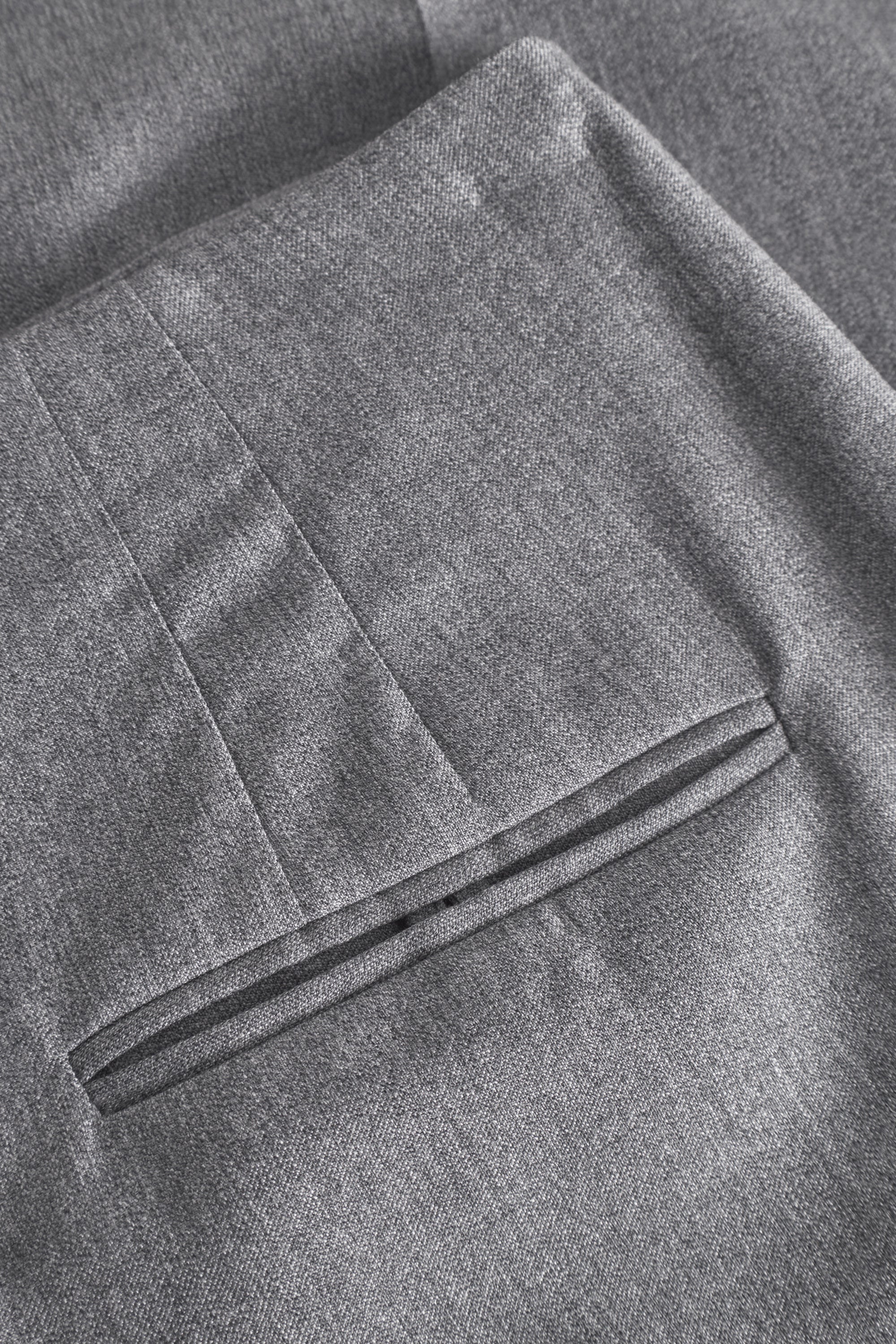 Mark Kenly Domino Tan Priska Light Wool Pants GREY MELANGE