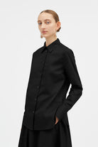 Mark Kenly Domino Tan Sadja Sheer Cotton Shirts BLACK