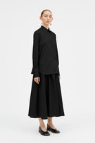 Mark Kenly Domino Tan Sadja Sheer Cotton Shirts BLACK