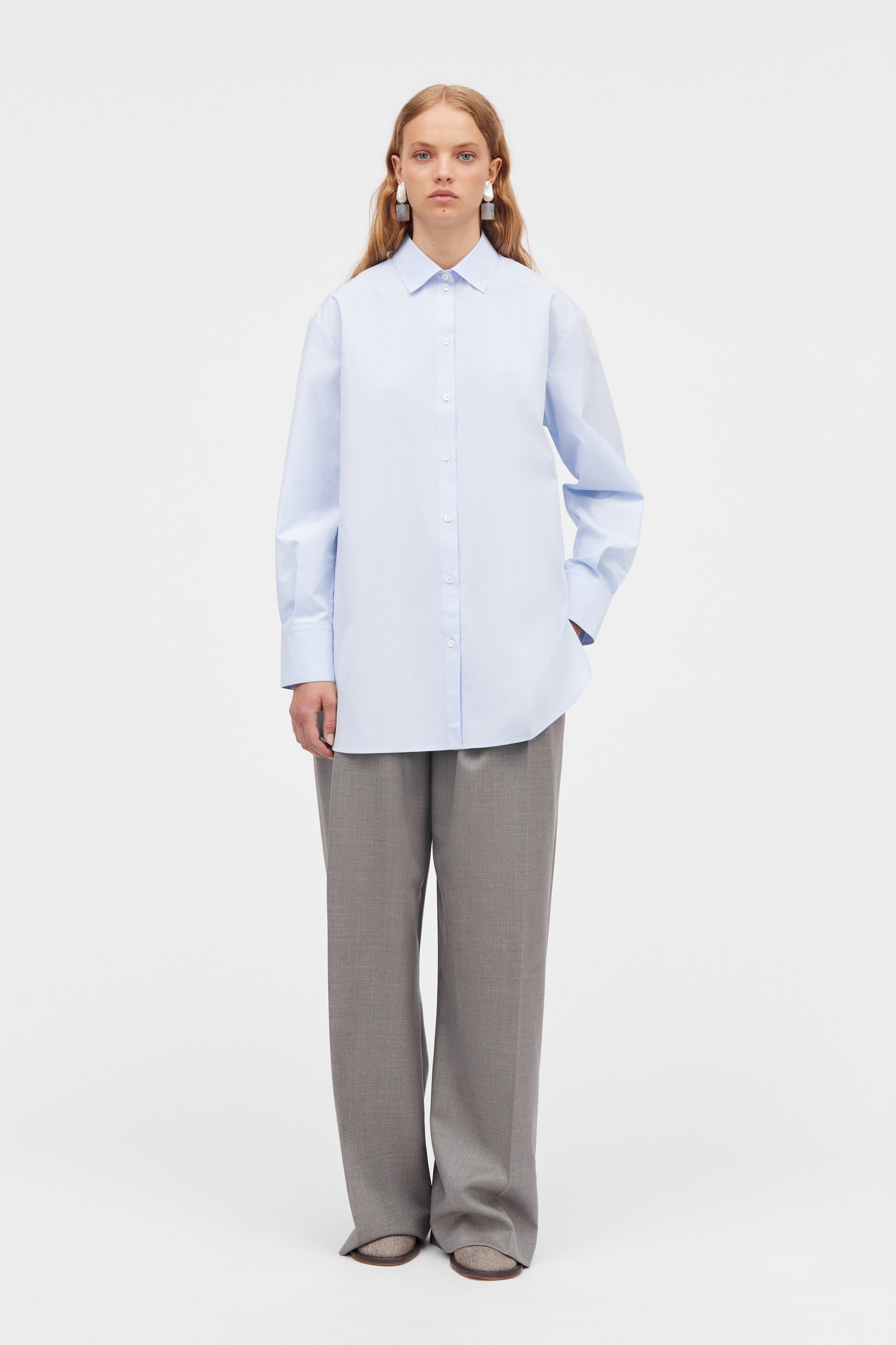 MKDT Studio Sevasti Poplin Shirts LIGHT BLUE