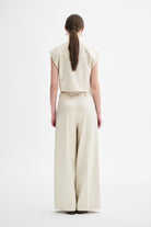 MKDT Studio TADAO-ATELIER SHINY COTTON MIX Vest METALIC CREAM