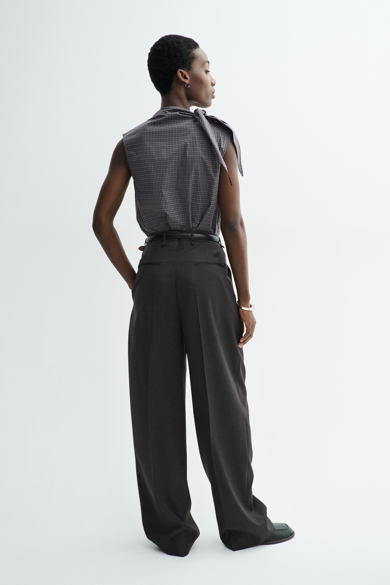 MKDT Studio TASH CHECK POPLIN Shirts CHARCOAL CHECK