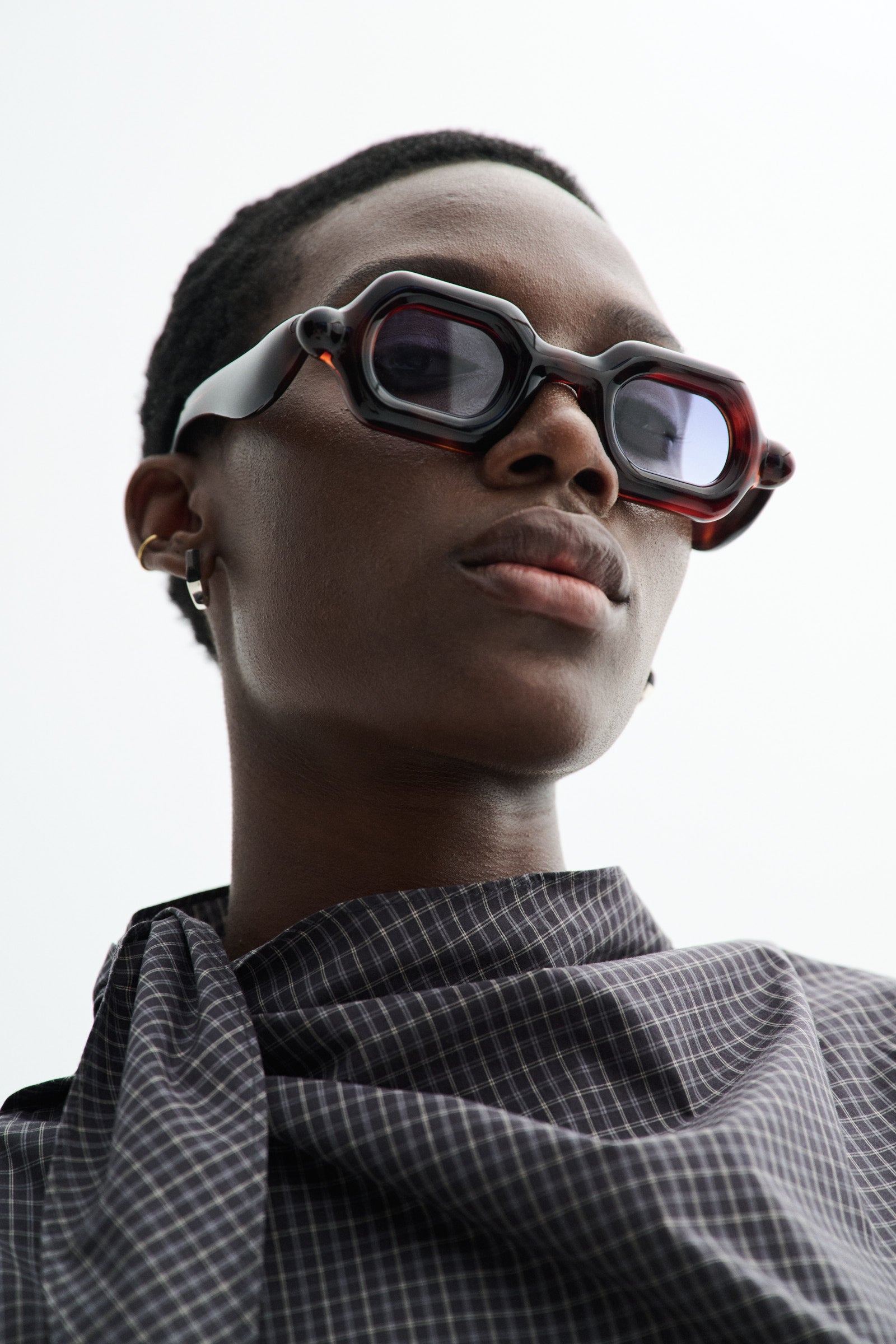 MKDT Studio TASH CHECK POPLIN Shirts CHARCOAL CHECK