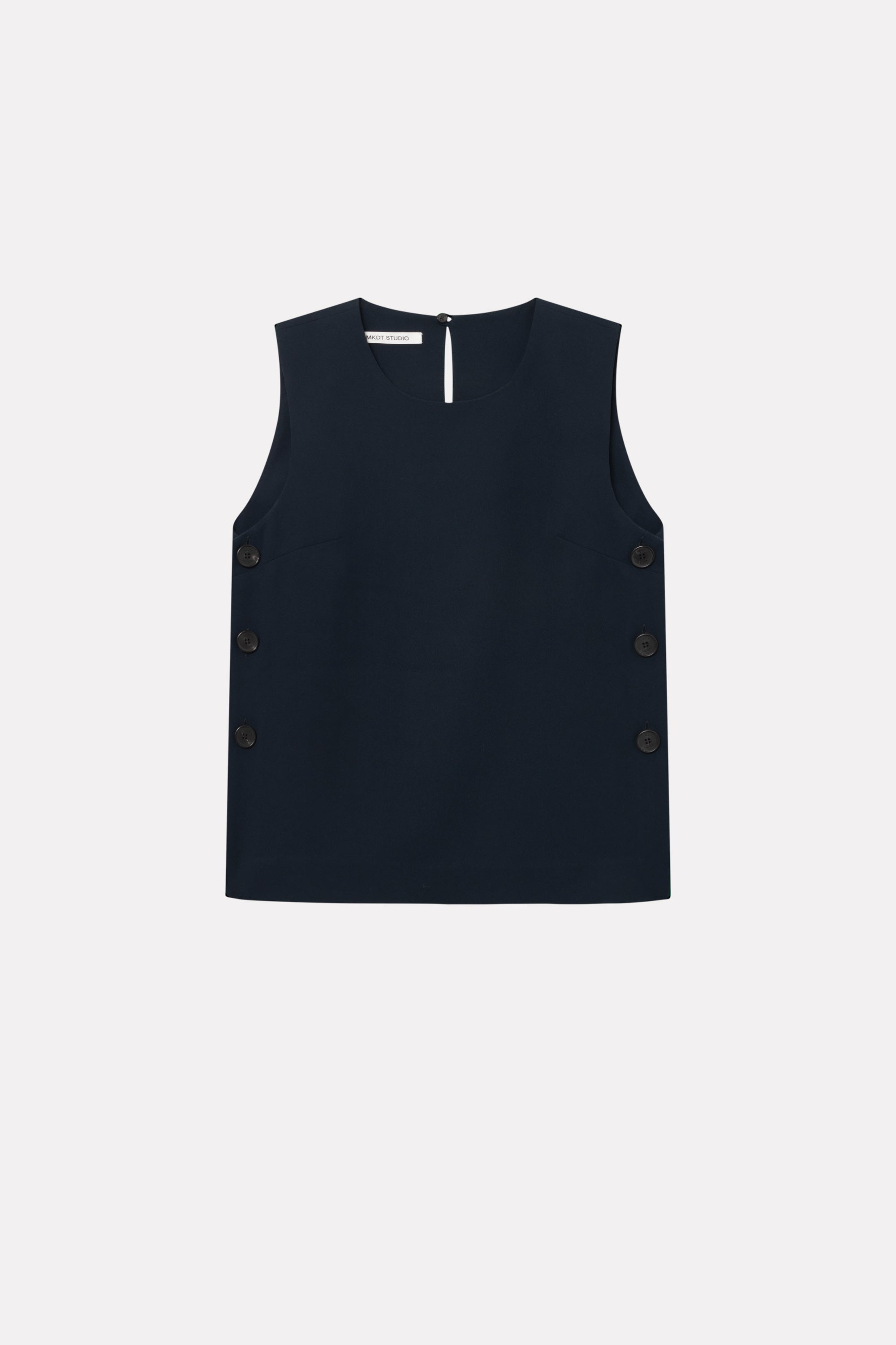 MKDT Studio TENA CREPE GEORGETTE Tops NAVY