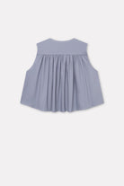 Mark Kenly Domino Tan Tahira Sheer Cotton Blouses BLUE