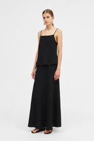 Mark Kenly Domino Tan Tatianna Crepe Georgette Blouses BLACK