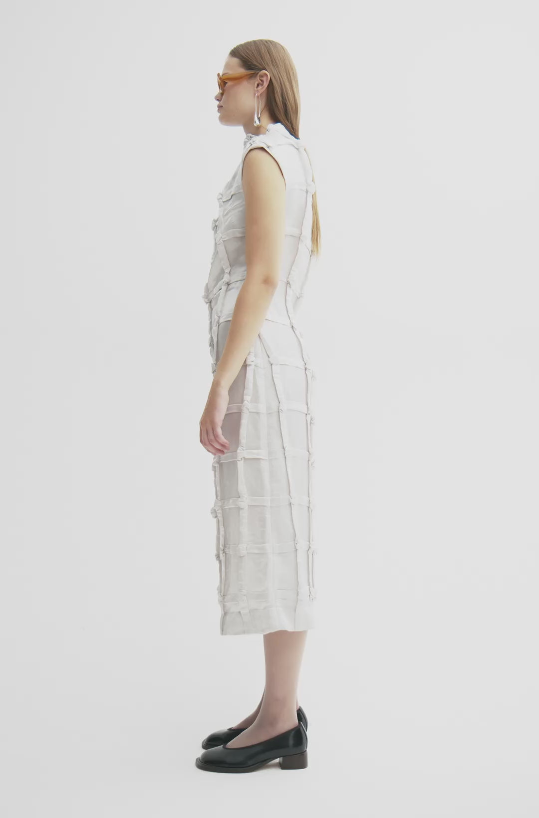 MKDT Studio DELYNA-ATELIER LINEN SILK BLEND Dresses LIGHT GREY