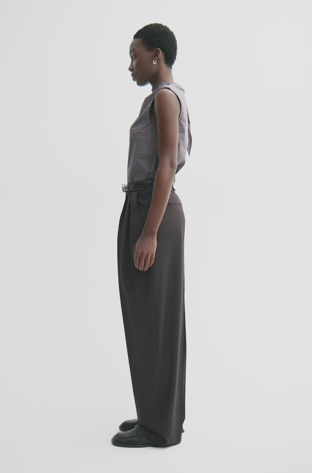 MKDT Studio TASH CHECK POPLIN Shirts CHARCOAL CHECK
