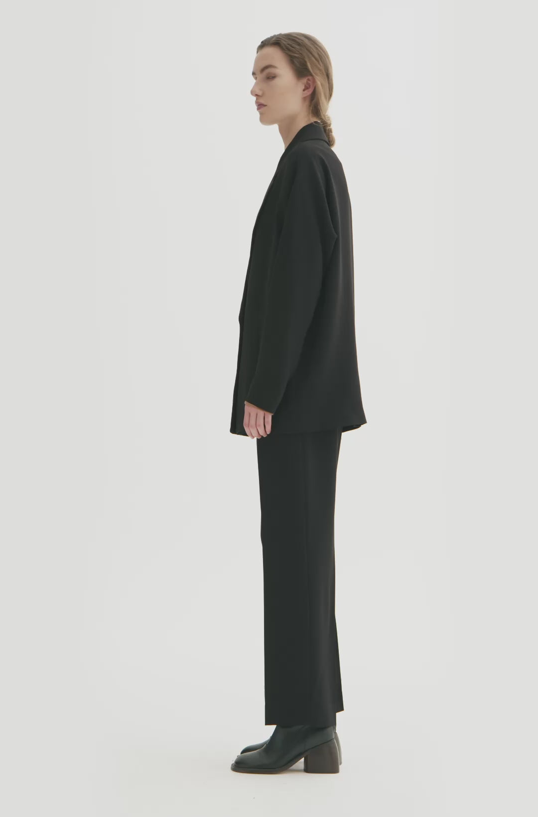MKDT Studio COVY CREPE GEORGETTE Coats BLACK